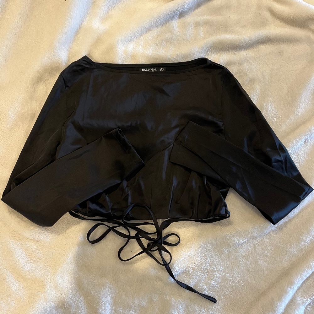 Black Nasty Gal crop top NWT